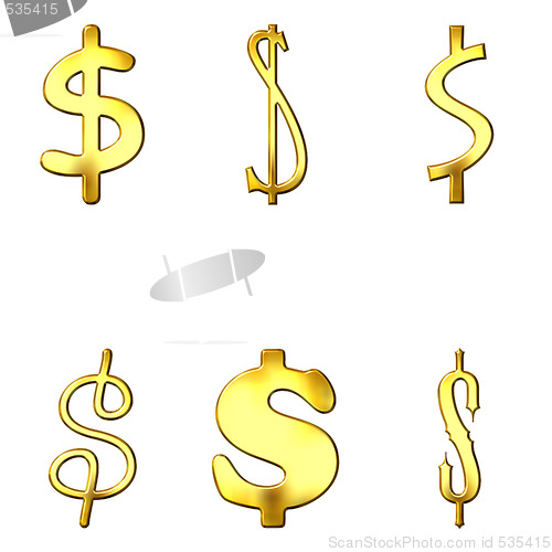 Image of Eccentric Golden Dollar Symbols