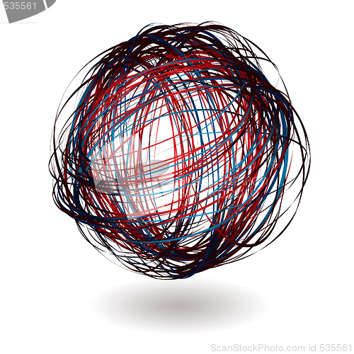 Image of scribble red ball