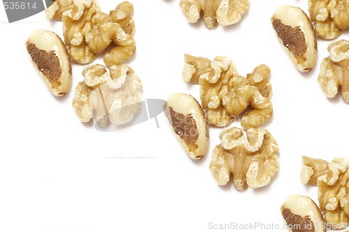Image of walnuts and brazil nuts