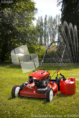 Image of Red Lawn Mower