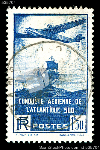 Image of rare vintage aircraft stamp