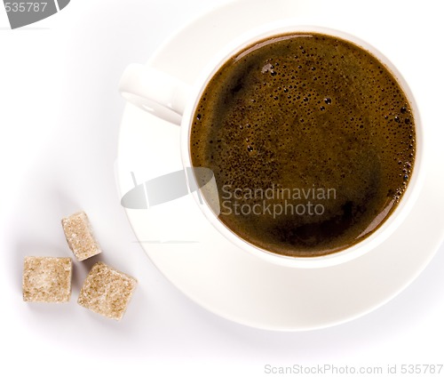 Image of coffee cup and sugar