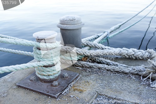 Image of Bitts and mooring lines