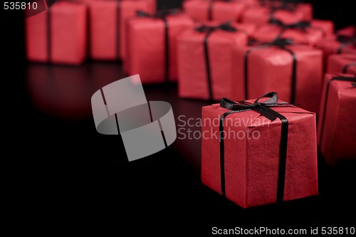 Image of red gift boxes
