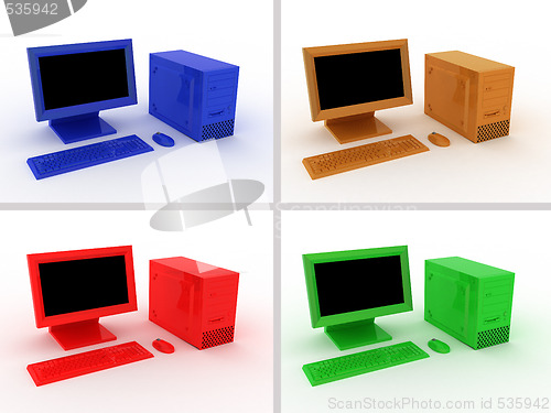 Image of Multi-coloured computers