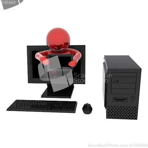 Image of Person in computer