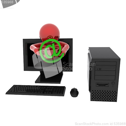 Image of Person in computer