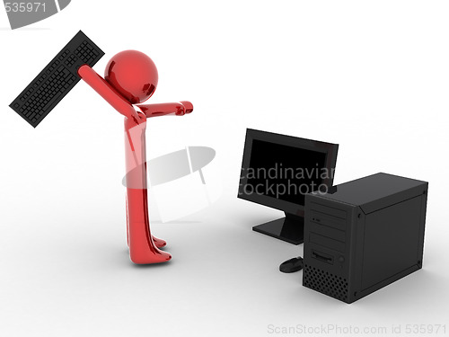 Image of Person near computer