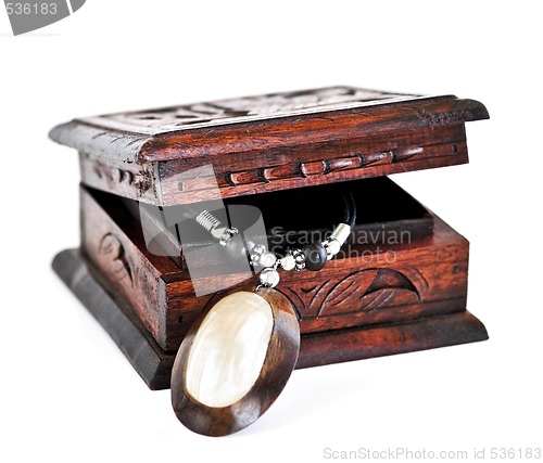 Image of Wooden jewelry box