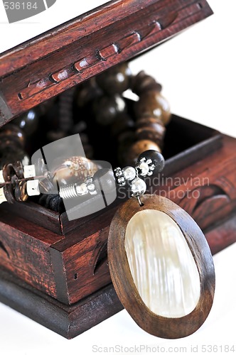 Image of Wooden jewelry box