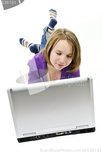 Image of Girl with computer