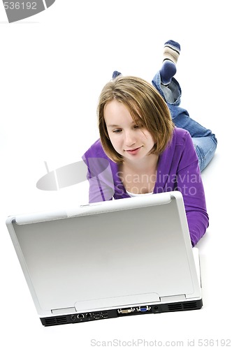 Image of Girl with computer