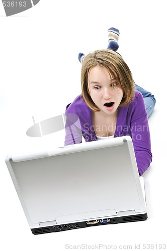 Image of Girl with computer