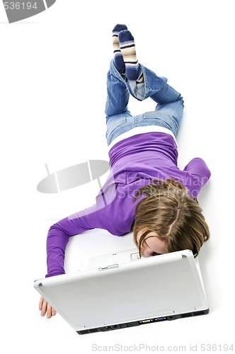 Image of Girl with computer