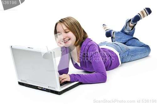 Image of Girl with computer