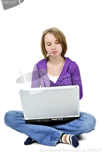 Image of Girl with computer
