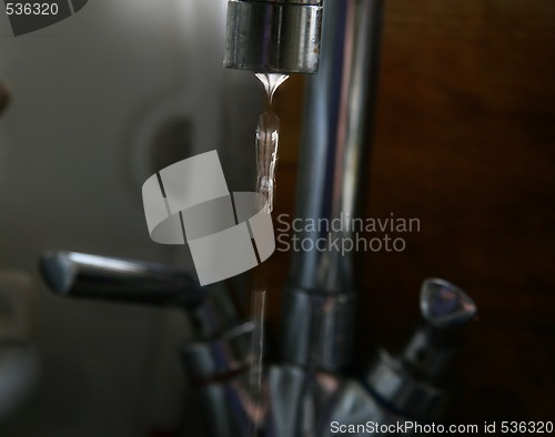 Image of water flowing from the tap