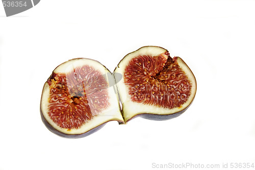 Image of fresh fig cut in half