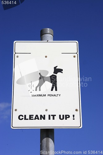 Image of dog mess sign