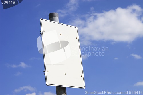 Image of white signpost