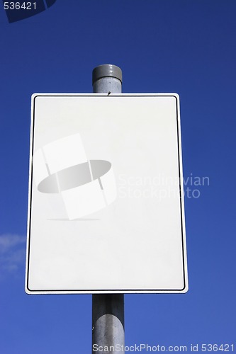 Image of white signpost