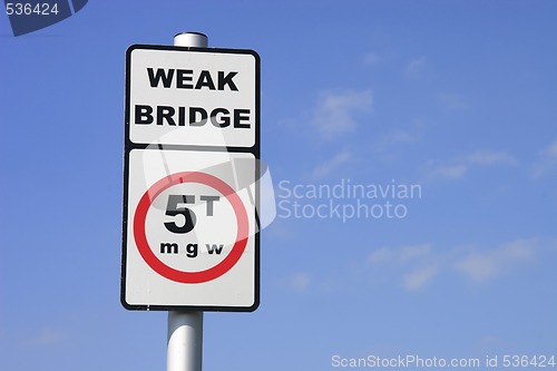 Image of weak bridge sign