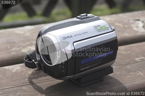 Image of small hand-held digital video camera