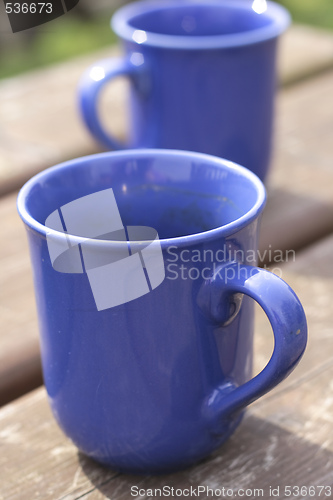 Image of blue beakers