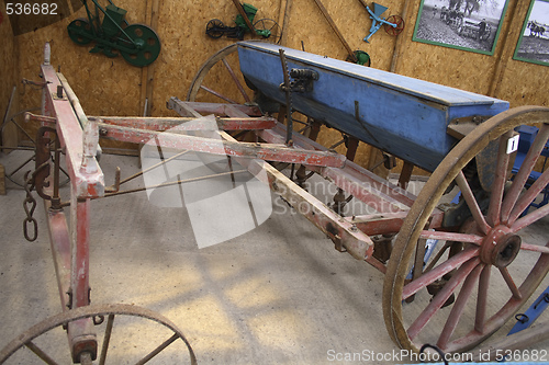 Image of antique farming machinery