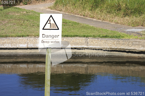 Image of danger deep water