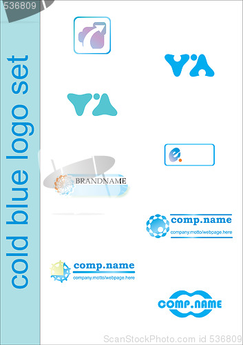 Image of blue logo set 