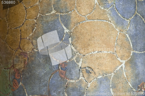 Image of Detail of the ceramics from the Casa Batllo in Barcelona, Spain