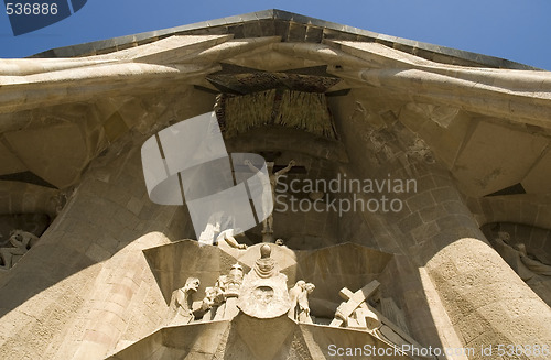 Image of Details of Sagrada Familia in Barcelona