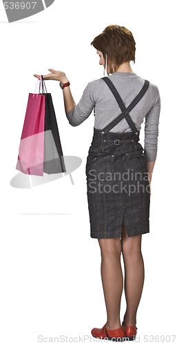 Image of Woman with shopping bags