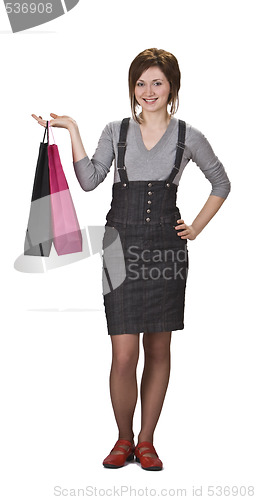 Image of Woman with shopping bags