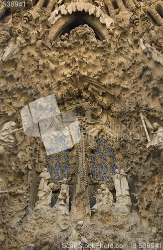 Image of Details of Sagrada Familia in Barcelona