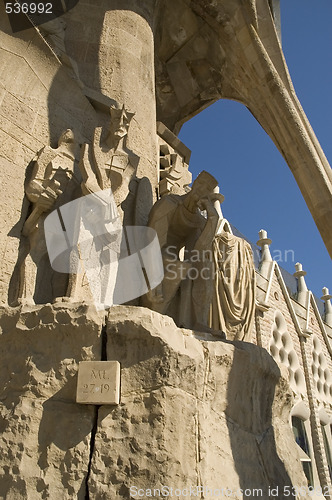 Image of Details of Sagrada Familia in Barcelona