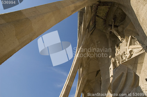 Image of Details of Sagrada Familia in Barcelona