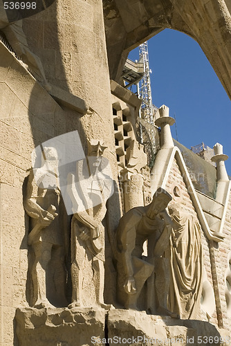 Image of Details of Sagrada Familia in Barcelona