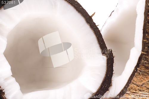 Image of open coconut