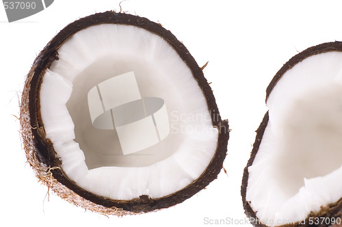 Image of open coconut