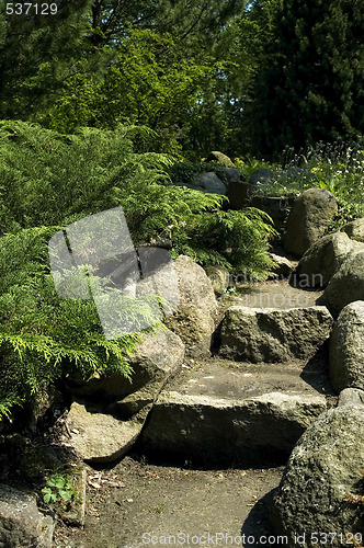 Image of stone stairs. summer scenic