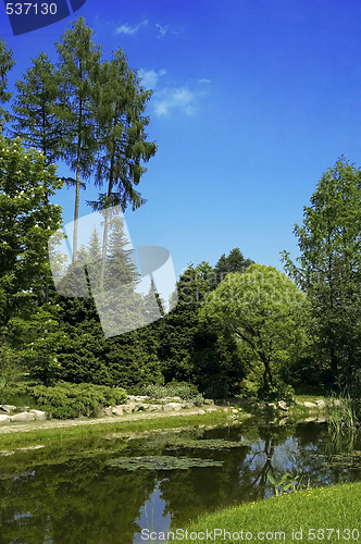 Image of summer scenic. lake