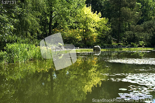 Image of summer scenic. lake