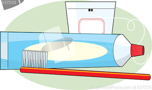 Image of Toothpaste and Brush