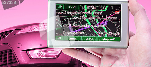 Image of GPS in a man hand