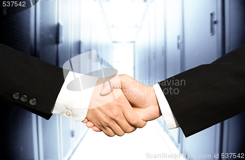 Image of Businessmen shaking hands