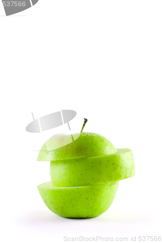 Image of Sliced green apple