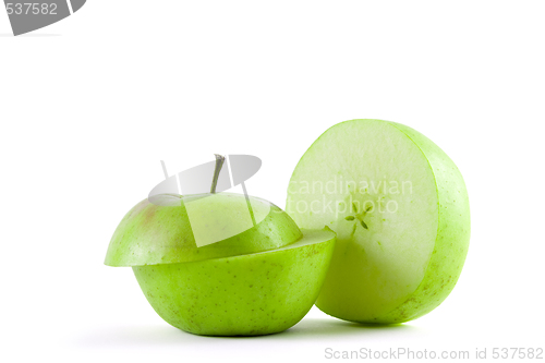 Image of Sliced green apple