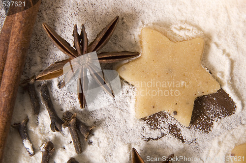 Image of christmas gingerbreads ingredients